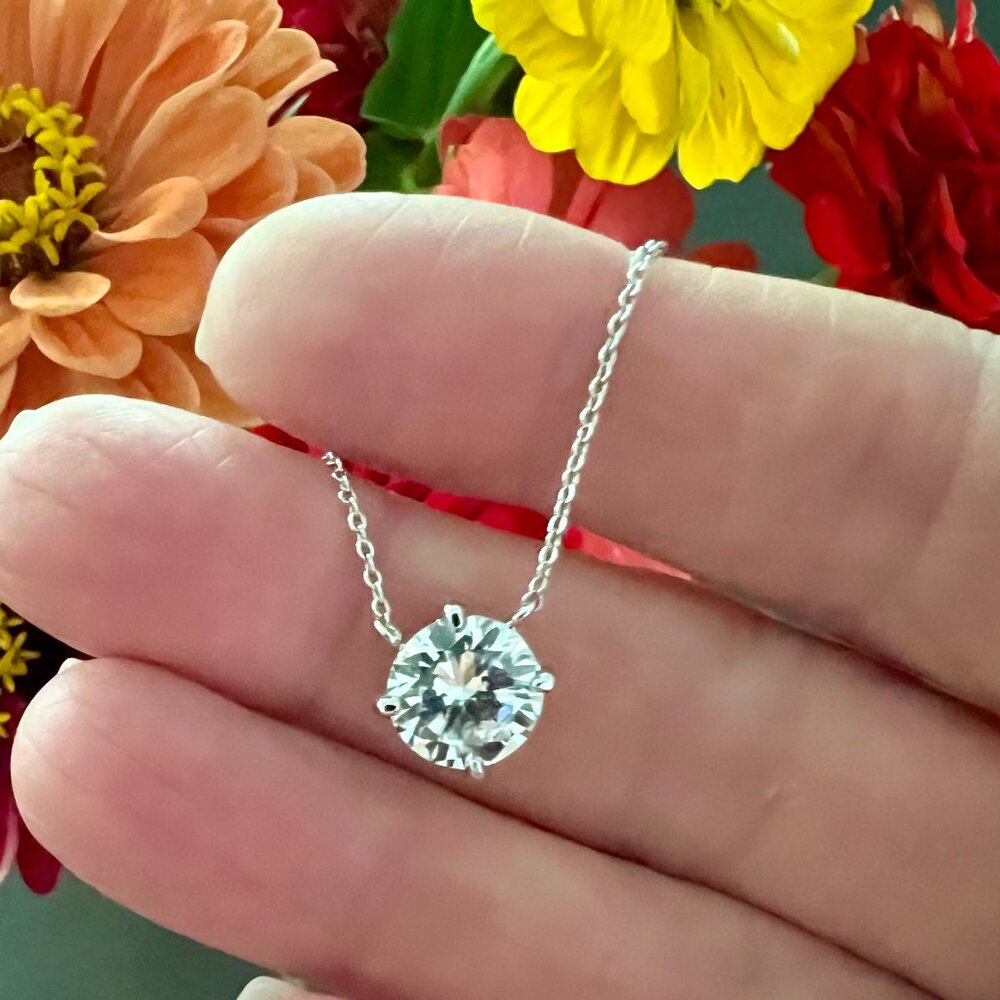 Melinda Maria 'The Monarch' Round-Cut Necklace - SILVER - NWT